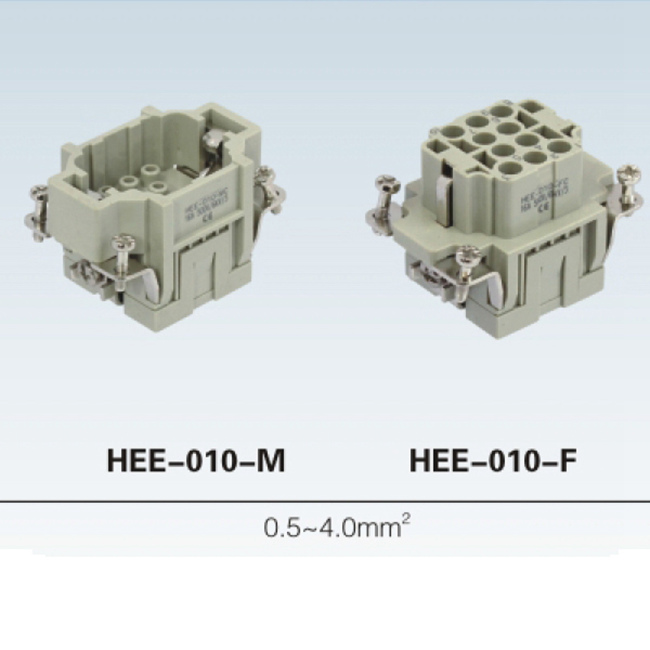HEE 10, 18, 32, 46, 64, 92 pin Insert Series heavy duty connector