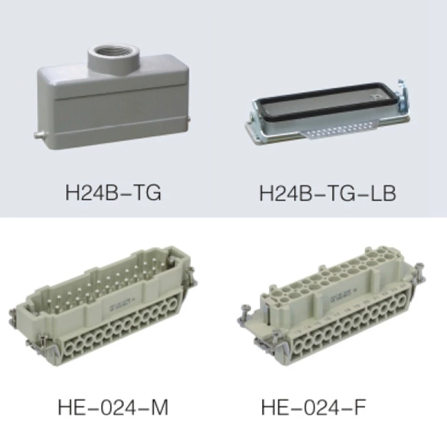 HE Series 24 Poles of Connector Heavy Duty Power Connector (With 1 Levers)