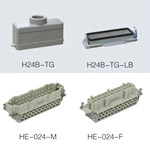HE Series 24 Poles of Connector Heavy Duty Power Connector (With 1 Levers)