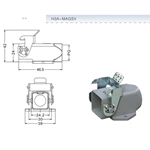 H3A Hood Housing industrial heavy duty rectangle connector