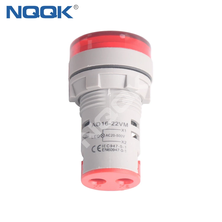AD16-22VM AC20-500V 22mm Mini Red LED Indicator