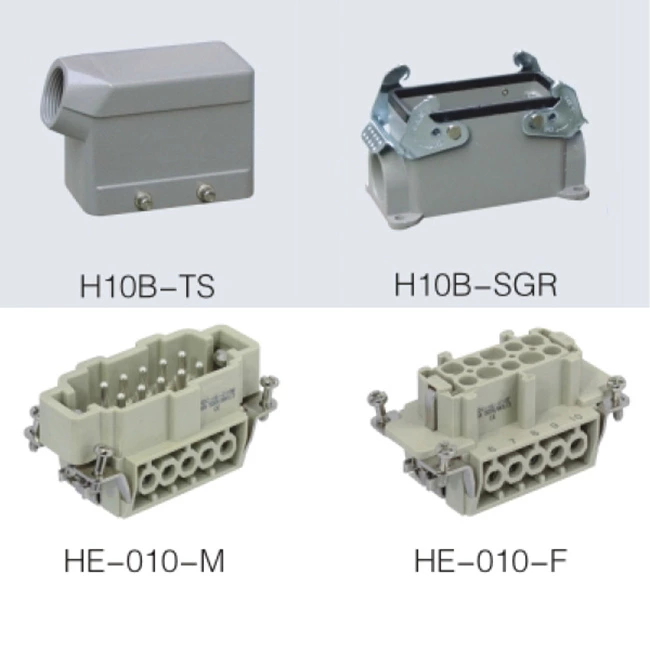 HE Series 10 Poles of Connector Heavy Duty Power Connector (with 2 Levers)