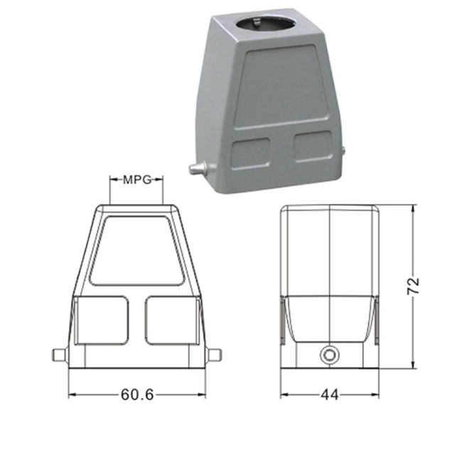 H6B Hood Housing industrial heavy duty rectangle connector