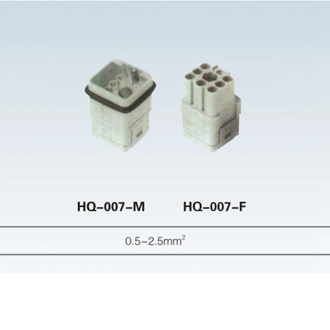 HQ 5, 7, 8 pin M/F male & female plug Insert heavy duty connector