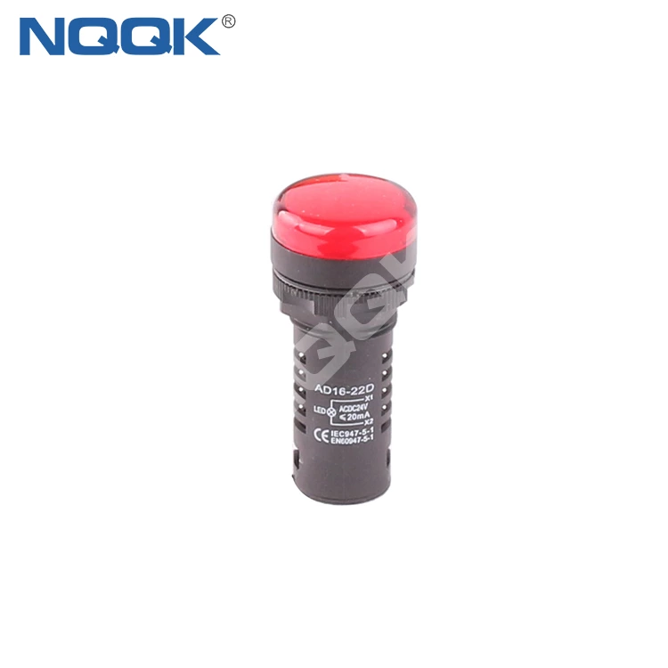 AD16-22D 22mm 12V 24V 110V 220V red LED Lighting head Signal Indicator lamp