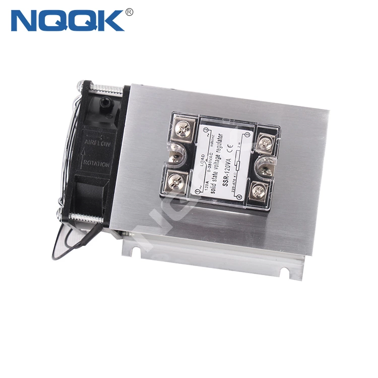 SSR-120VA 120A 380V 2W solid state relay voltage regulator with fan heat sink