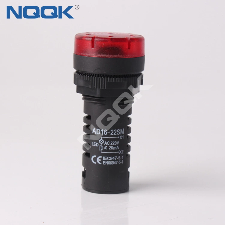 AD16-22SM red  DC AC24V  22mm buzzer signal  indicator light