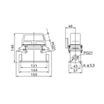 ACJ3 24pin 16 pin Industrial rectangular waterproof set general heavy duty connector