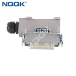HDC 16 pin Screw spring crimp terminal Inserts surface mounted heavy duty sockets connector with 2 levers