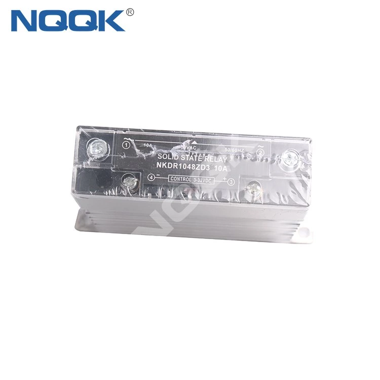 10A 32V DC to 480V AC single phase thin solid state relay with heat sink