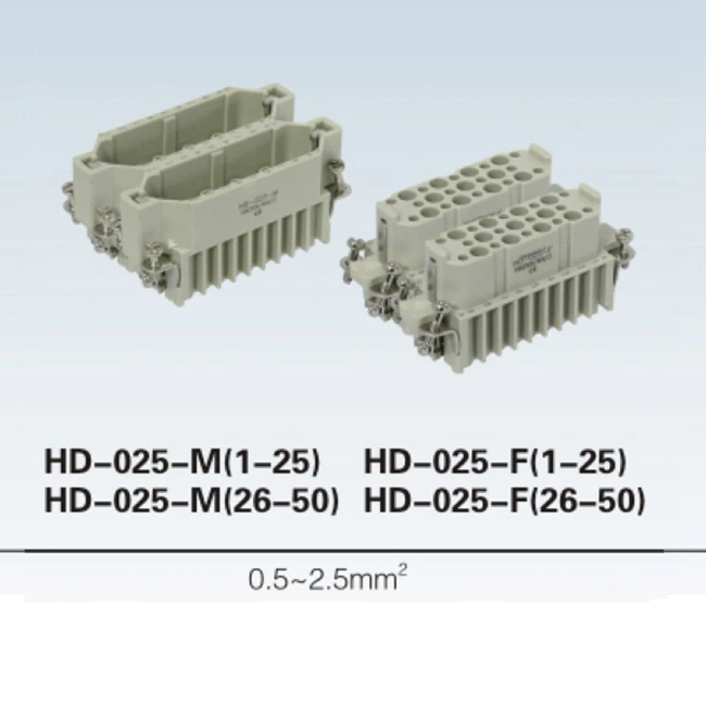 HA Screw  HD-040-M HD-040-F terminal 80 pin heavy duty Connector