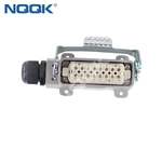 HDC 16 pin Screw spring crimp terminal Inserts surface mounted heavy duty sockets connector with 2 levers