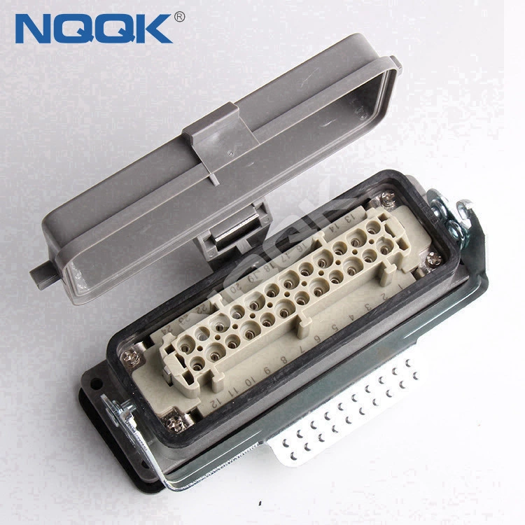 plug socket top entry 24 pin wire heavy duty connector