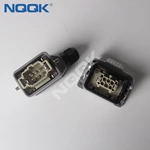 10 pins Screw spring side entry heavy duty sockets connector with 2 levers