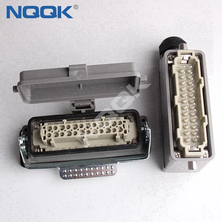 plug socket top entry 24 pin wire heavy duty connector