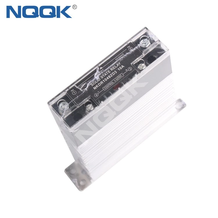 10A 32V DC to 480V AC single phase thin solid state relay with heat sink