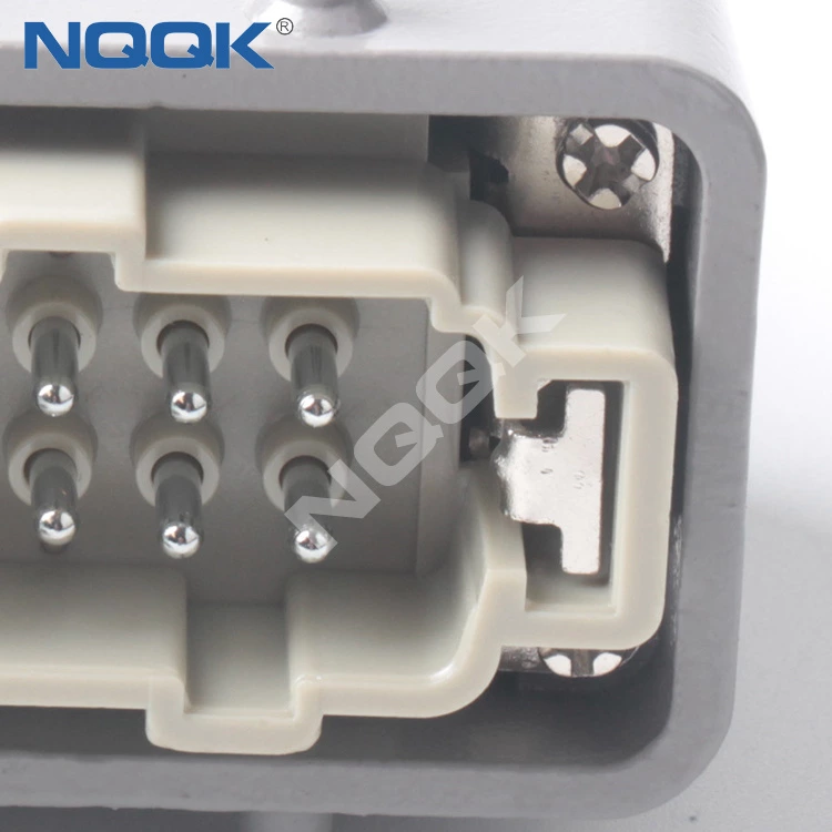 10 pin Screw spring crimp bulk head mounted heavy duty sockets connector