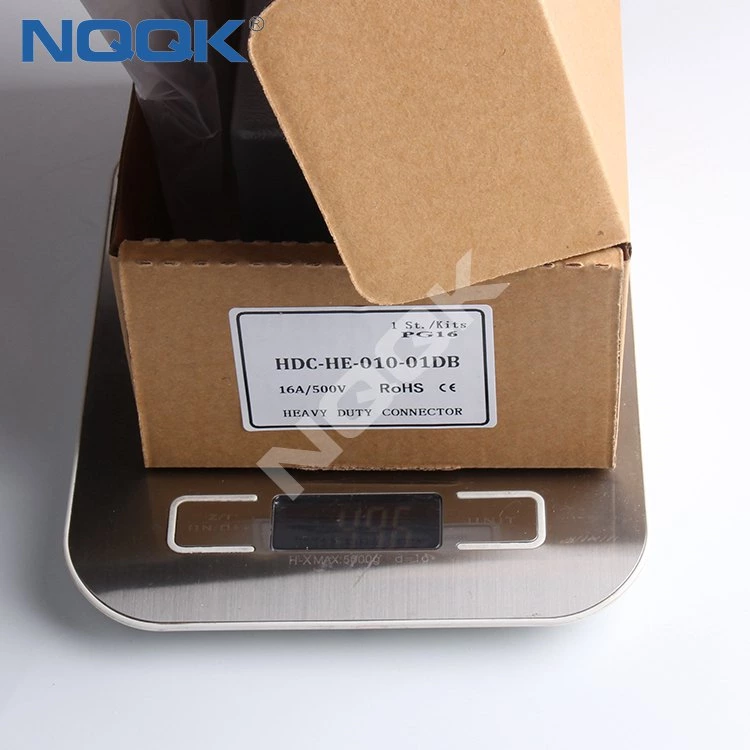 HDC-HE-010-03S 10 pin surface mounted heavy duty sockets connector with 2 levers