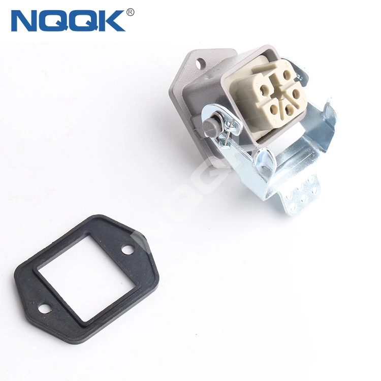 HDC-HA-003-01D 3 poles 10A socket panel mounting heavy duty connector 5 pins