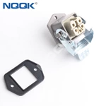 HDC-HA-003-01D 3 poles 10A socket panel mounting heavy duty connector 5 pins