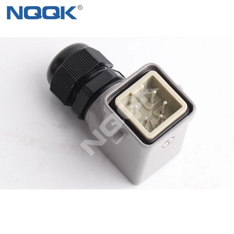 HDC-HA-003-01D 3 poles 10A socket panel mounting heavy duty connector 5 pins
