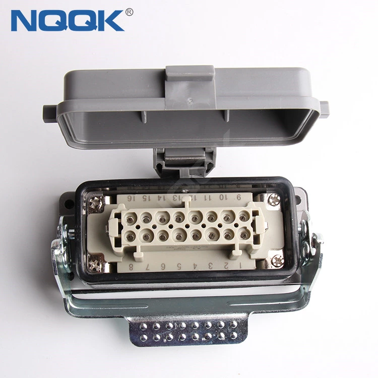 H10A-TS H10A-AD-LB 10 pin bulk head mounted heavy duty industrial connector