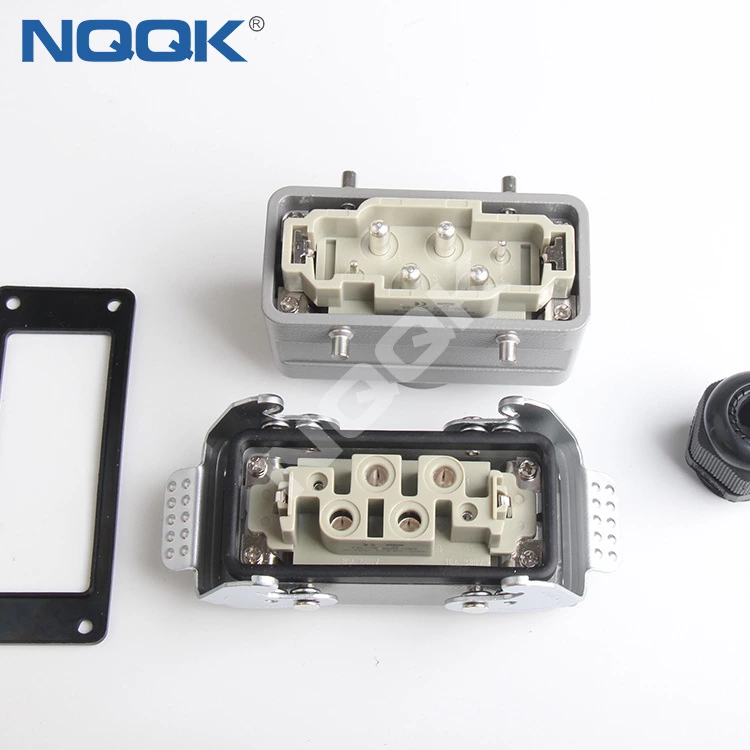 HDC-HK-4/2-006-02S  Top entry HK4/2-006-M HK4/2-006-F H6B-TG  H6B-AG  6pin Heavy Duty Electrical Connectors