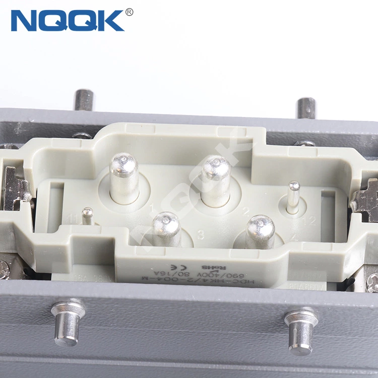 HDC-HK-4/2-006-02S  Top entry HK4/2-006-M HK4/2-006-F H6B-TG  H6B-AG  6pin Heavy Duty Electrical Connectors