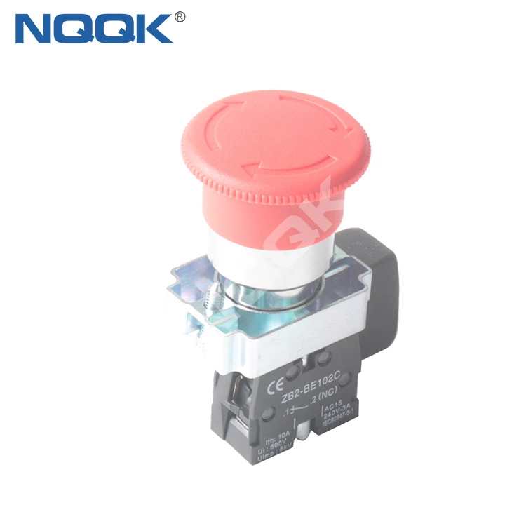 ZB2-BE102C Red Lamp Light Momentary Push Button Switch 1 N/O NO Normally Open