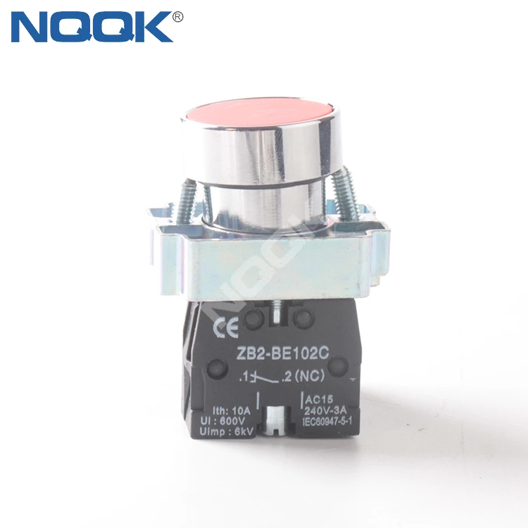 ZB2-BE102C Red Lamp Light Momentary Push Button Switch 1 N/O NO Normally Open