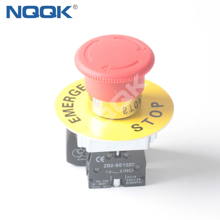 ZB2-BE102C Red Lamp Light Momentary Push Button Switch 1 N/O NO Normally Open