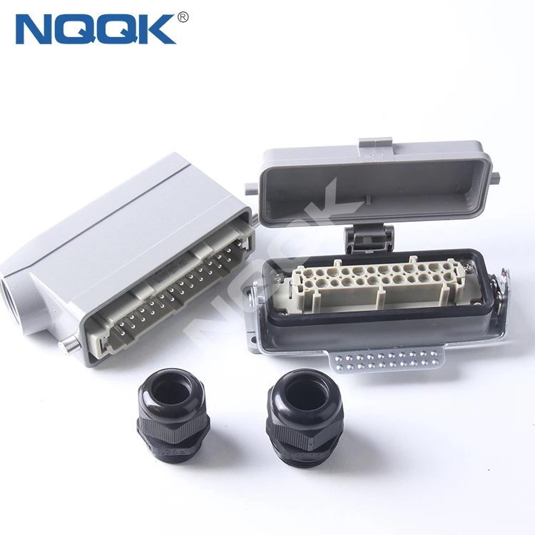 NK9996 factory 24 pin 500V 16A screw terminal rectangle heavy duty industrial connector