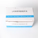 22MM push button switch LA38-11BN power switch start stop self reset self lock point moving round flat head
