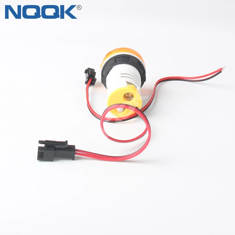 Double digital display round square current and voltage meter with transformer with LED indicator AC50 380V meter