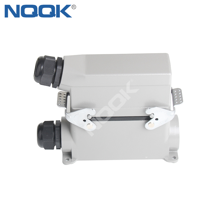 HDC-HE-024F-03S surface mount HE-024-M HE-024-F H24B-TS H24B-SGR series  24 pin heavy duty sockets connector with 2 levers