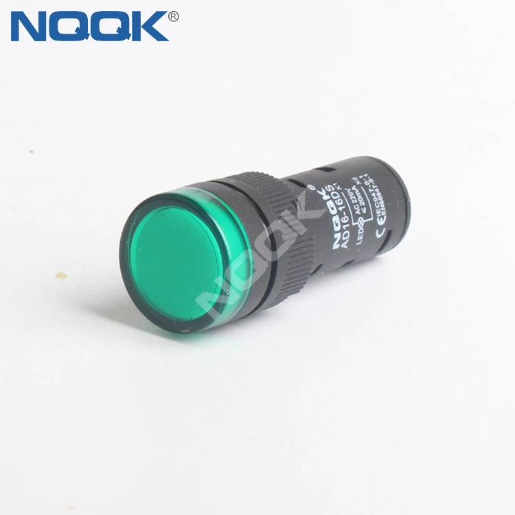 AD16-16DS 16mm 220V Green  LED Signal Indicator lighting lamp