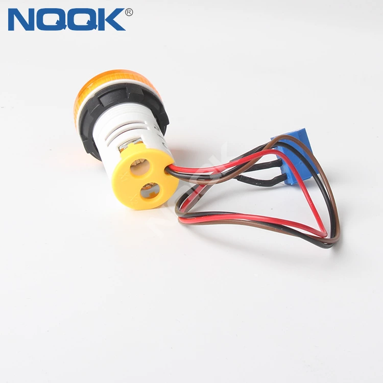 Double digital display round square current and voltage meter with transformer with LED indicator AC50 380V meter