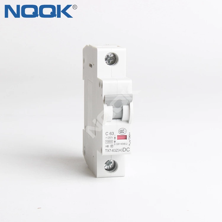 TX7-63Z C63 63A 2P 500V DC Miniature Circuit Breaker