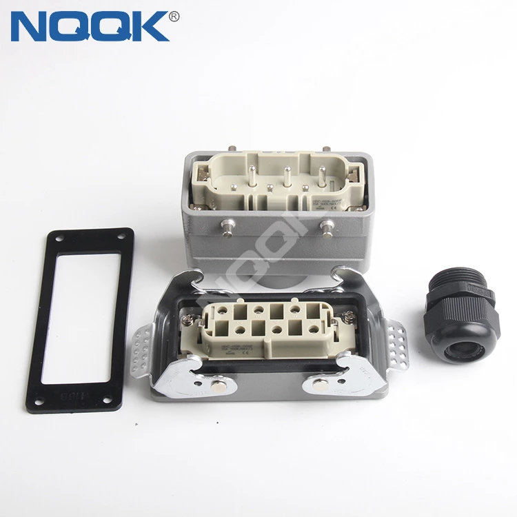HDC-HK2-006-02S HK2-006-M HK2-006-F Top entry H6B-TG  H6B-AG   6pin Heavy Duty Electrical Connectors