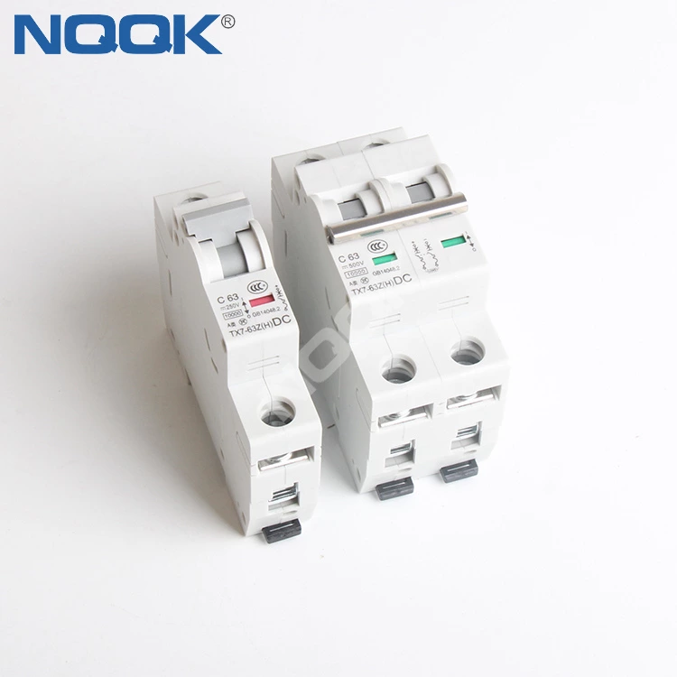 TX7-63Z C63 63A 2P 500V DC Miniature Circuit Breaker