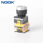 22MM push button switch LA38-11BN power switch start stop self reset self lock point moving round flat head