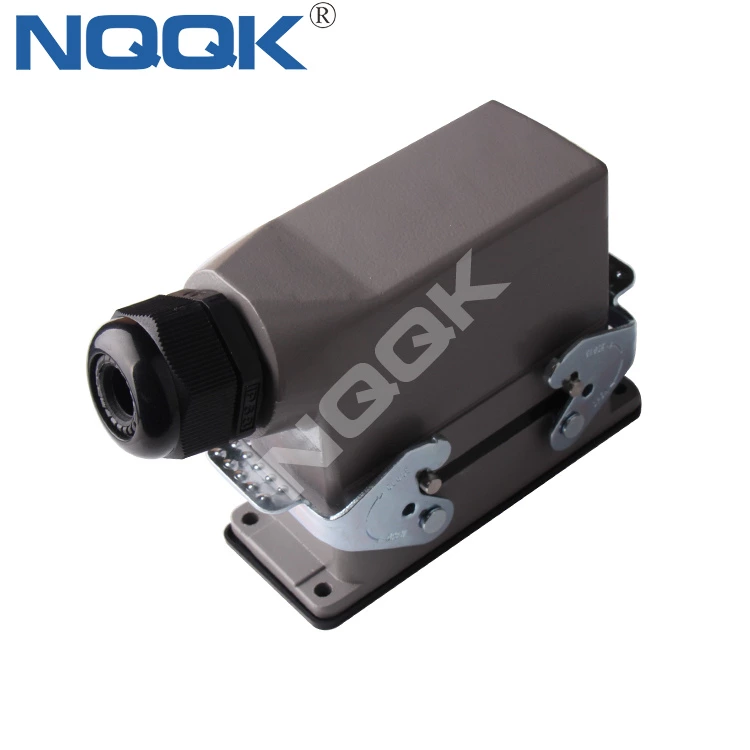 HDC-HSB-006-01S side entry HSB-006-M HSB-006-F H16B-TS H16B-AG series 35A 6 pin industrial rectangular waterproof plug heavy duty connector