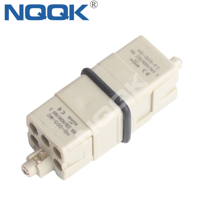 HQ-005-MC 16A 400V industrial 5 pin male female connector Heavy Duty Electrical Connectors