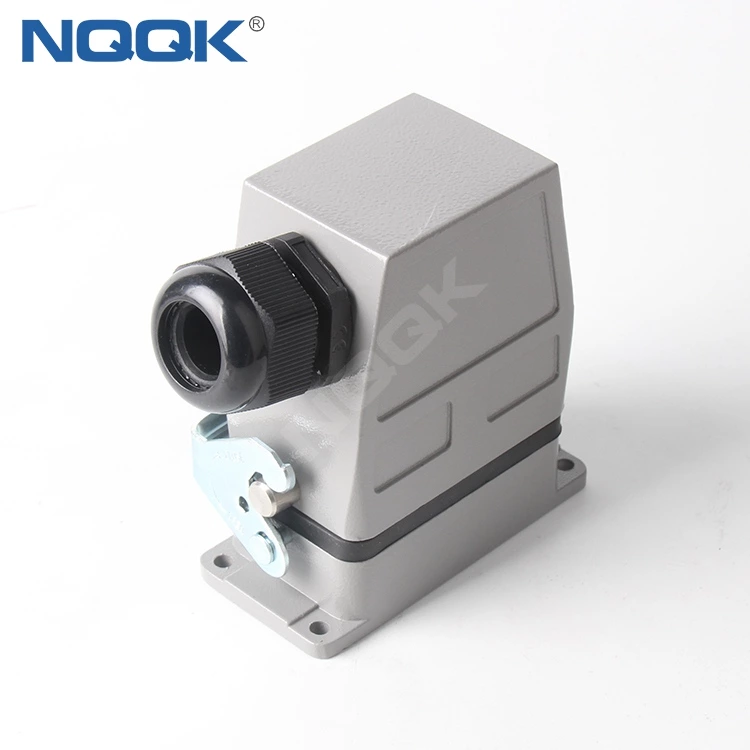 HDC-HDD-042-01D side entry HDD-042-M HDD-042-F H10B-TS  H10B-AG-LB  42 pins  Industrial Female Male Heavy Duty Connectors With Silver Plated Needle