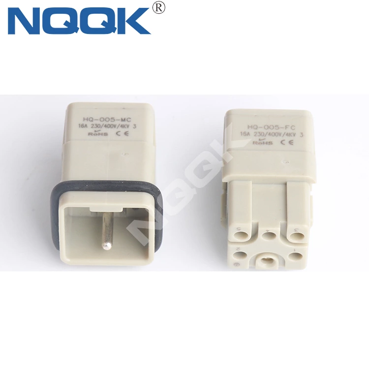 HQ-005-MC 16A 400V industrial 5 pin male female connector Heavy Duty Electrical Connectors