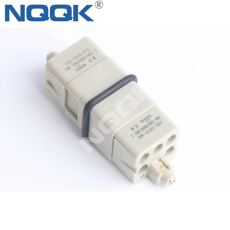 HQ-005-MC 16A 400V industrial 5 pin male female connector Heavy Duty Electrical Connectors
