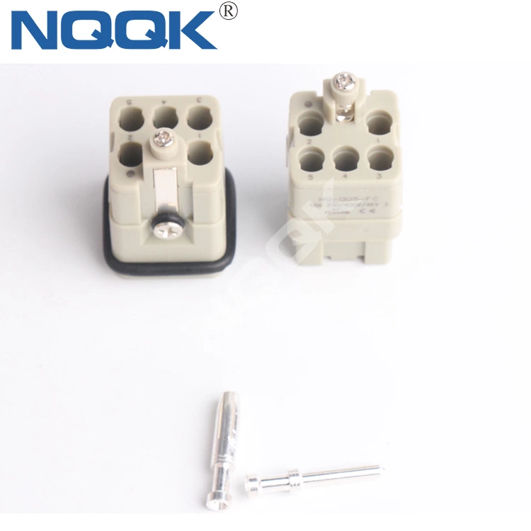 HQ-005-MC 16A 400V industrial 5 pin male female connector Heavy Duty Electrical Connectors