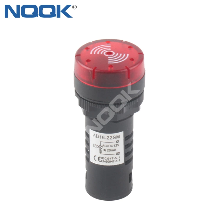 AD16-22SM red  DC AC24V  22mm buzzer signal  indicator light