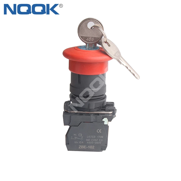 XB5-AS142 Maintained Bed XB5-AS142 Type N/C  Mushroom head key to release put Push button