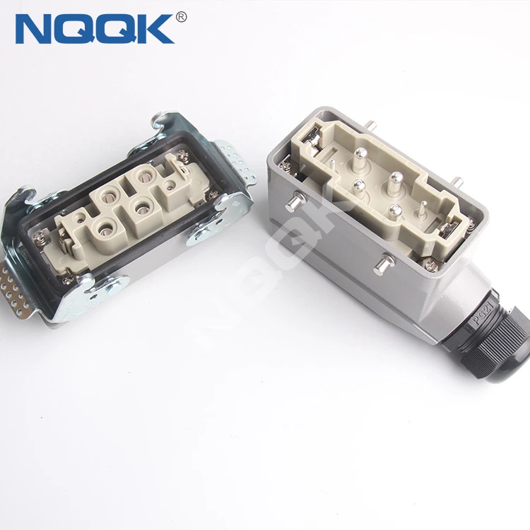 HDC-HK-4/2-004-M Heavy Duty Connector Double Buckle  4 pin heavy duty connector